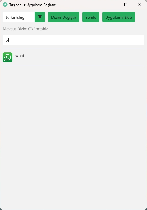 Launcher Uygulaması Ekran Görüntüsü